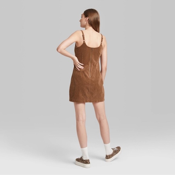 NWT Brown Corduroy fitted Wild Fable dress size XS - Picture 9 of 10